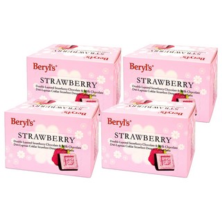 Beryl's 草莓味及牛奶雙層巧克力 60g (添加植物油), 4盒