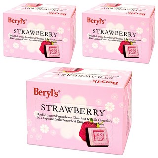 Beryl's 草莓味及牛奶雙層巧克力 60g (添加植物油), 3盒