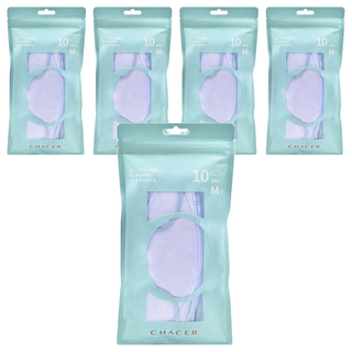 CHACER 佳和口罩 成人4D立體醫用口罩, 晴空朝藍, 10片, 5包