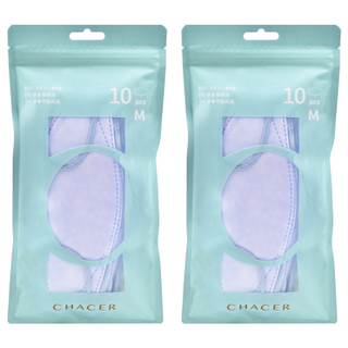 CHACER 佳和口罩 成人4D立體醫用口罩, 晴空朝藍, 10片, 2包