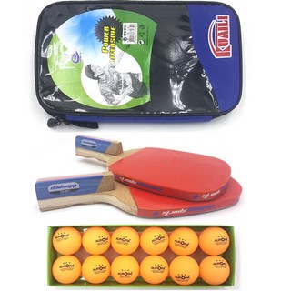 다담기 팬 홀더 탁구라켓 2p + 3성 탁구공 12p 세트, TR-001, 1세트