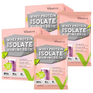 Vilson 米森 無加糖分離乳清蛋白飲 紫心地瓜 6包,240g,2盒