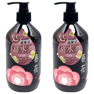 TAIWAN TEKHOO 臺灣茶摳 春花黃金橄欖液態皂, 2個, 500ml
