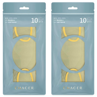 CHACER 佳和口罩 成人4D立體醫用口罩, 檸檬香檳, 10片, 2包