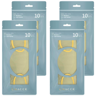 CHACER 佳和口罩 成人4D立體醫用口罩, 檸檬香檳, 10片, 4包