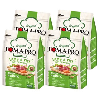 TOMA-PRO 優格 成犬 小顆粒乾飼料, 羊肉 + 米, 1.5kg, 4袋