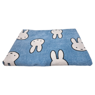 星紅織品 正版授權米飛兔加寬割絨材質純棉浴巾 80*140cm, 淺藍色, 1條