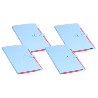 A4 糖果色微笑文件夾, PVC材質, 32*23.6cm, 4個/組, 顏色隨機