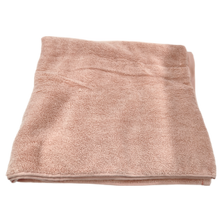 星紅織品 奢華風緞檔厚感重磅浴巾 加大款 100%棉紗 - 160*80cm 粉色, 1件