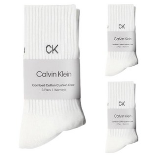 Calvin Klein 凱文克萊 男士小標誌緩震中筒襪3雙