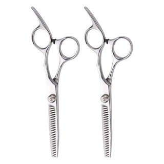 專業美髮剪刀 Set 金屬材質, 牙剪, 2把