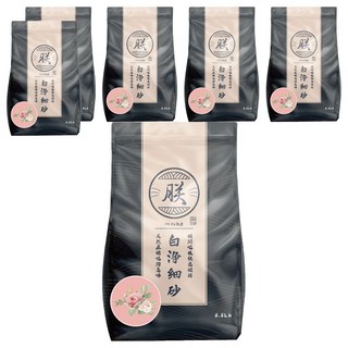 朕 無塵礦砂 白淨細砂 八重除塵技術 快速凝結, 玫瑰, 8.8lb, 6袋