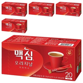 Maxim 麥心 經典原味三合一咖啡拿鐵 (隨身包), 11.8g, 20條, 5盒