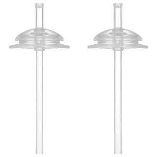 Tgm 米粒型吸管杯替換吸管, LSR液態矽膠材質, 十字型剪裁設計, 透明, 240ml, 2個