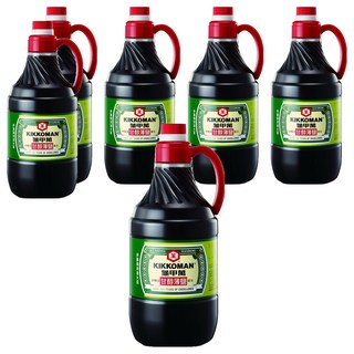 KIKKOMAN 龜甲萬 甘醇薄鹽醬油, 三百多年純釀智慧, 不過甜不過鹹, 經典美味, 1.6L, 6瓶