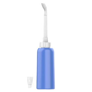 城市漫遊 攜帶式沖洗器(C) 500ml-藍色，ABS、PP材質