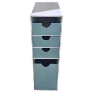 SDLP 時代良品 四格收納櫃, 7.6 x 16.9 x 23.5cm, 粉嫩藍