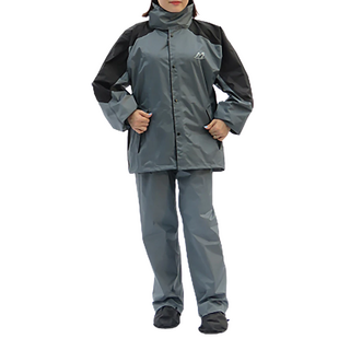 Moto cap 鈦鴻 雙側開套裝雨衣 M202, 灰色