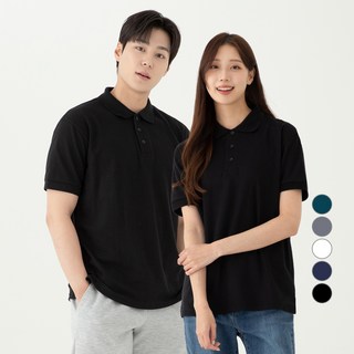 CARET 中性款柔軟短袖Polo衫, 黑色, 1件