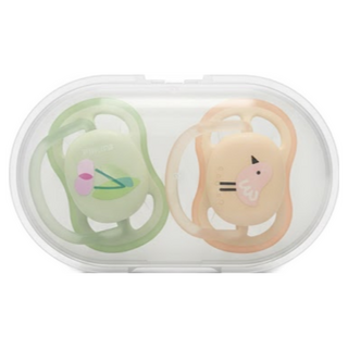 PHILIPS AVENT 新安怡 超透氣矽膠安撫奶嘴 卡通系列, 0-6個月, 呵護寶寶口腔發育, 款式隨機, 1組