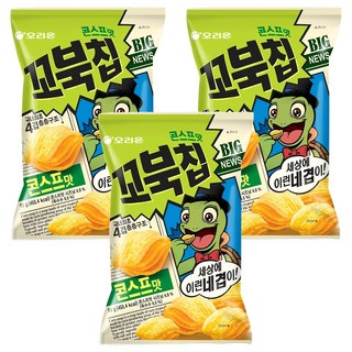 ORION 好麗友 烏龜玉米脆片 玉米濃湯口味, 80g, 3包