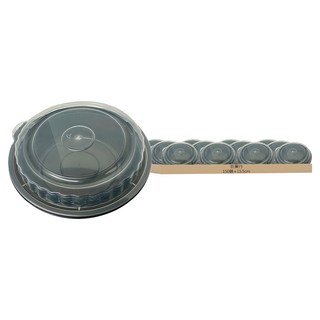 圓形PP餐盒 附PP透明蓋 DERI-8311 15.5cm 黑色, 1箱, 150個