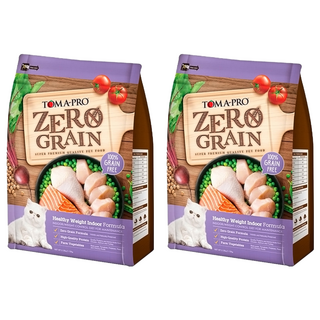 TOMA-PRO 優格 成貓 零穀 體重管理配方 乾飼料，添加腸益菌和蔬果，幫助消化，增強免疫力, 雞肉, 5.5lb, 2袋