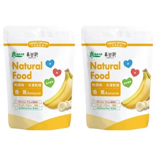 義美生機 真甘純 冷凍乾燥香蕉, 100g, 2包