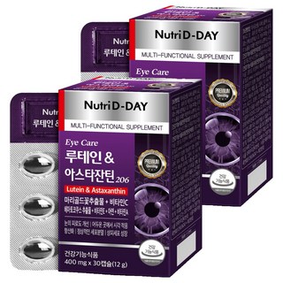 뉴트리디데이 아이케어 루테인 & 아스타잔틴 206 12g, 30정, 2개
