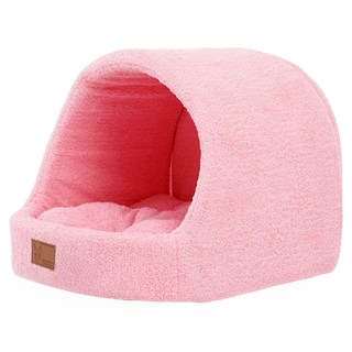 Redpuppy 舒適保暖圓形寵物屋, 淡粉色, 1個