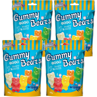 Juicee Gummee QQ軟糖 水果熊造型, 70g, 4包