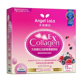 Angel LaLa 天使娜拉 活顏青春膠原粉 莓果風味 120g, 8g, 15包, 1盒