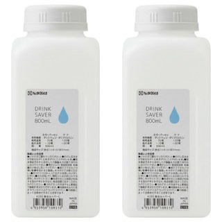 NAKAYA 日本 塑膠液體儲存容器 冷水壺 2個, 透明白, 800ml, 1組