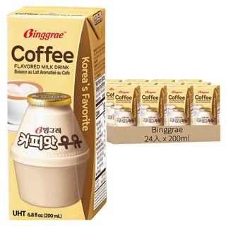 Binggrae 咖啡牛奶 6.8 fl oz 24入, 200ml