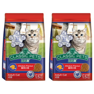 CLASSIC PETS 加好寶 成貓用 乾糧, 雞肉, 1.5kg, 2袋