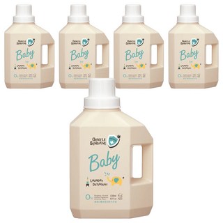 KU.KU Duckbill 酷咕鴨 Baby低敏洗衣精，有效消滅99.9%大腸桿菌，深層潔淨, 1.2L, 5瓶