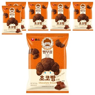 NONGSHIM 農心 麵包部長 可頌造型餅乾巧克力味, 55g, 6包
