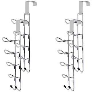 AXIS 艾克思 立體式多功能門後掛鉤 免安裝 100%台灣製造, 銀色, 4個