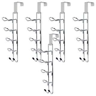 AXIS 艾克思 立體式多功能門後掛鉤 免安裝 100%台灣製造, 銀色, 5個
