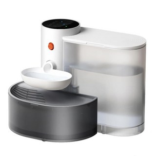 petgravity 智能寵物飲水機 傾倒式飲水機 33 x 23.5 x 25cm, 3L, 灰色 + 白色 + 透明色, 1台
