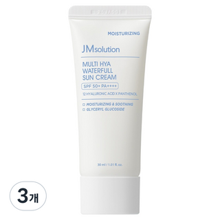 JMsolution 肌司研 多效玻尿酸水潤保濕防曬霜 SPF50+ PA++++, 3個, 30ml