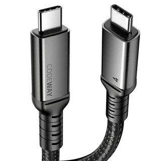 CODEWAY Thunderbolt4 雷電線雙Type-C 傳輸線, 2m, 單一顏色, 1條
