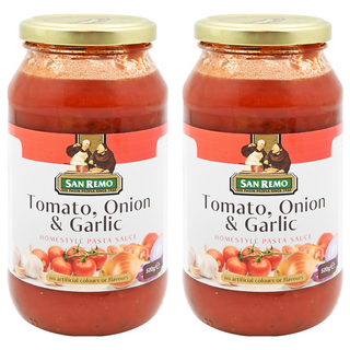 SAN REMO 頂級義大利麵醬 蕃茄大蒜, 500g, 2罐