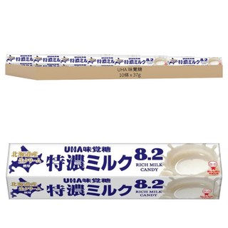 UHA 味覺糖 特濃牛奶條糖 嚴選北海道牛奶製成, 37g, 10條