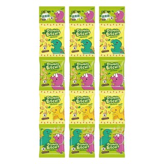 DiNOBiTE 恐龍咬蔬菜餅 80g - 趣味造型 酥脆口感 添加鈣質, 3組