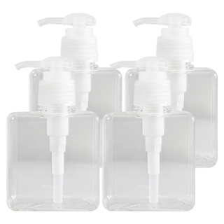 小麥購物 壓取式分裝瓶 Y514 250ml, 4件, 透明