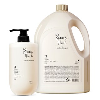 Homekeeping 大米草本洗碗精組 石榴香 750ml+4L補充瓶裝 呵護雙手, 4750ml, 1組