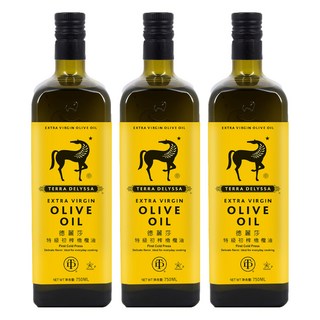 TERRA DELYSSA 德麗莎 特級初榨橄欖油，適合各種料理烹飪，高溫烹飪也能安心使用, 750ml, 3瓶