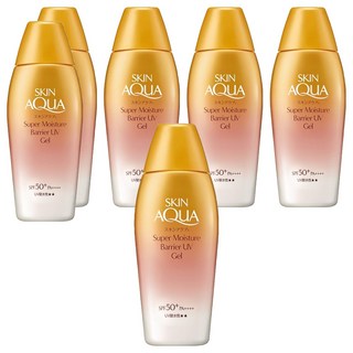 SKIN AQUA 水潤肌 超保濕極效防禦防曬露 SPF50+ PA++++ 持久防曬 清爽不黏膩, 100g, 6瓶