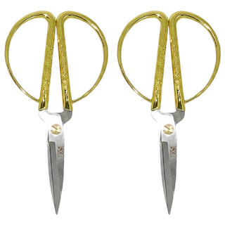 Life 徠福 鍍金龍鳳剪刀 173mm, 金色, 2支